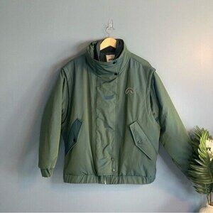 Sisters and Seekers Green Iridescent Ski Jacket Puffer Bomber